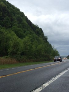 Some of these hills have roads up them, not around them.