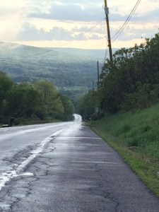 Steep downhill - after steep uphill. Remember, we started at sea level.
